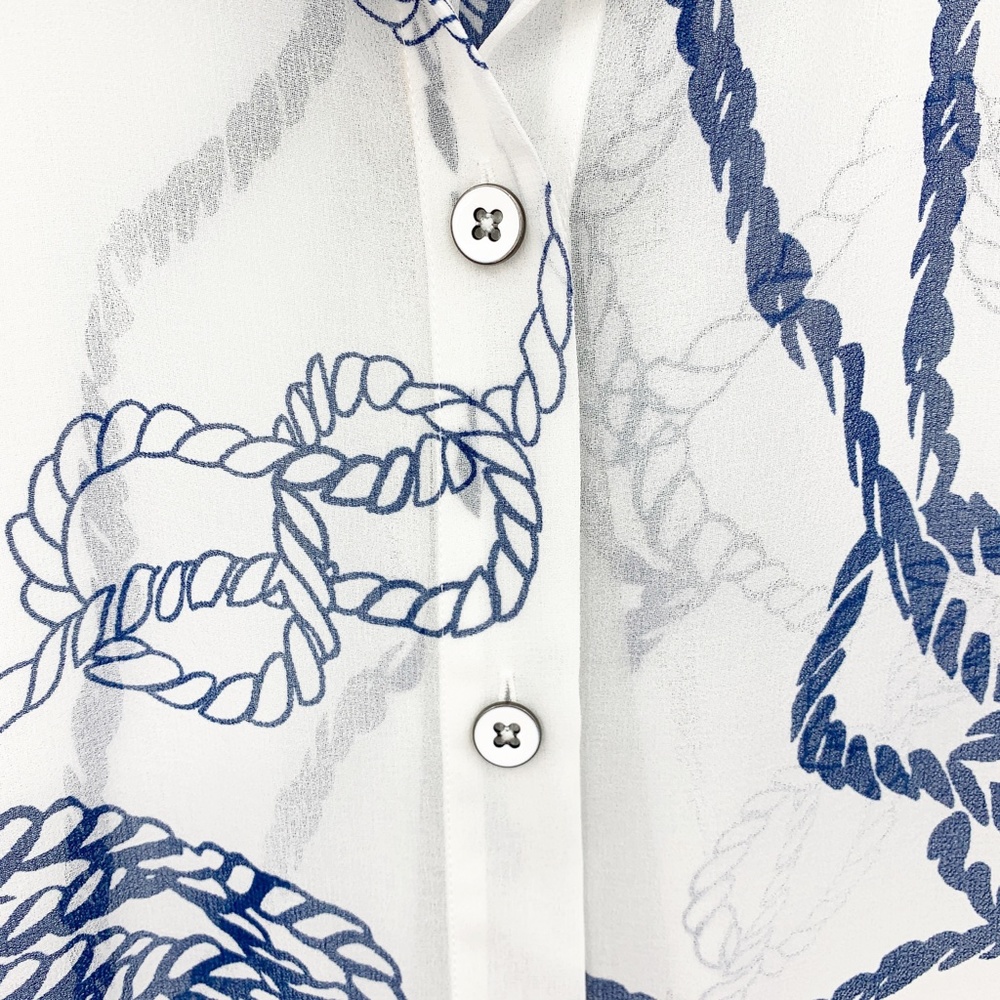 Cabi Boating Button Down Nautical Print Size S - image 8